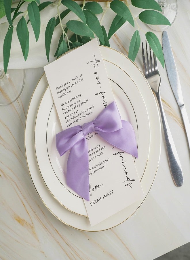 AIMUDI Lavender Satin Ribbon Bows 4.5" Pre-Tied Light Purple Bows for Gift Wrapping Crafts Treat Bags Candy Cake Pops Baby Shower Spring Party Favors- 36 PCs - Image 5